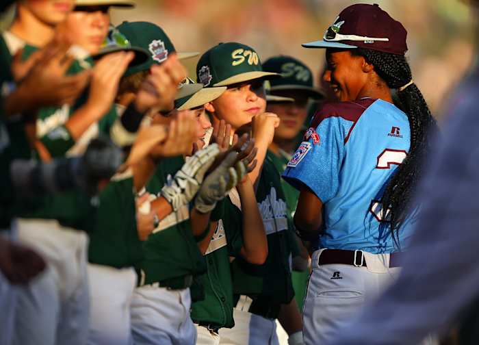 Mo’Ne Davis with Texas during 2014 Little League World Series.